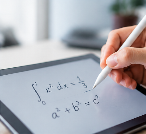 Handschriftliche mathematische Formeln mit digitalem Stift